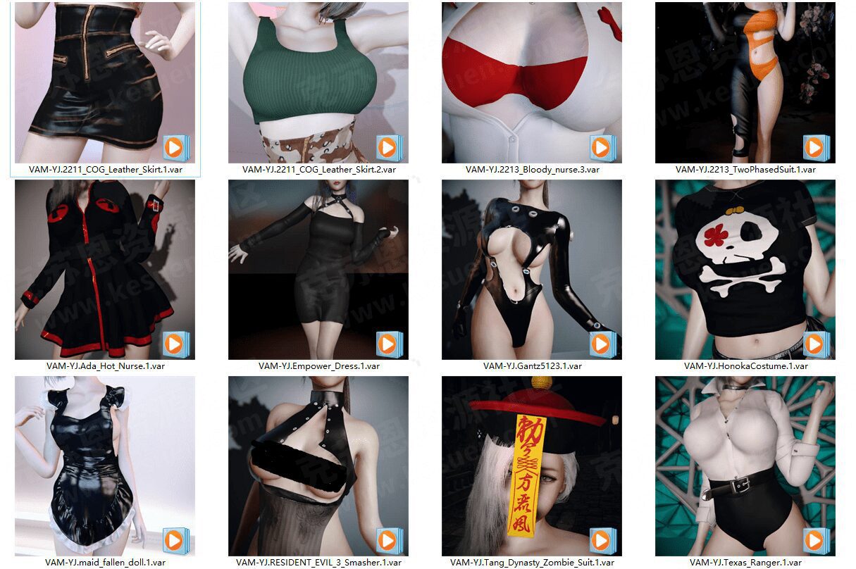 YJ服饰+人物【2023.5月更新资源】-VAM®克苏恩资源社区