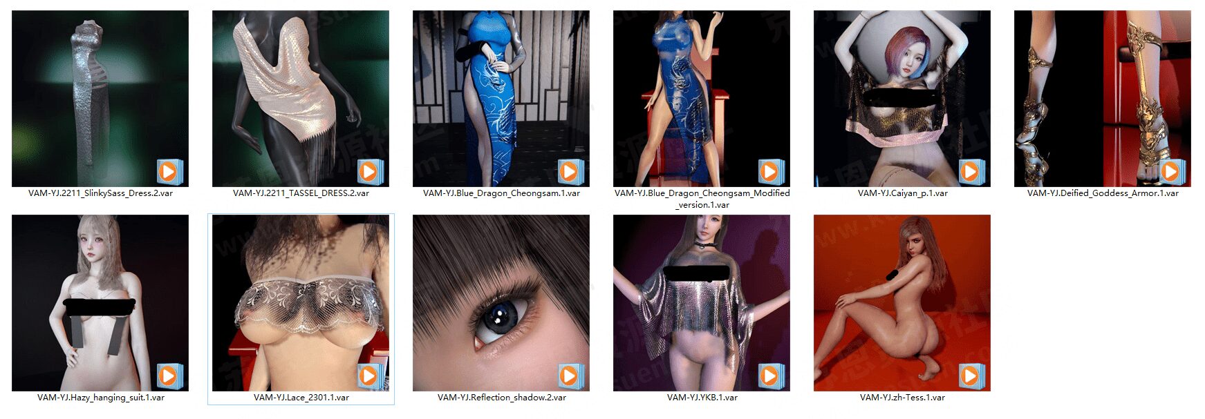 YJ服饰+人物【2023.1月更新资源】-VAM®克苏恩资源社区