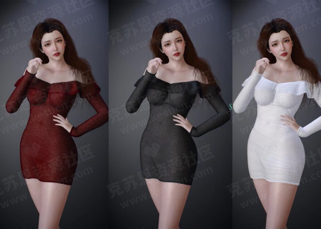 服饰starlu.long_sleeve_wrap_skirt-VAM®克苏恩资源社区