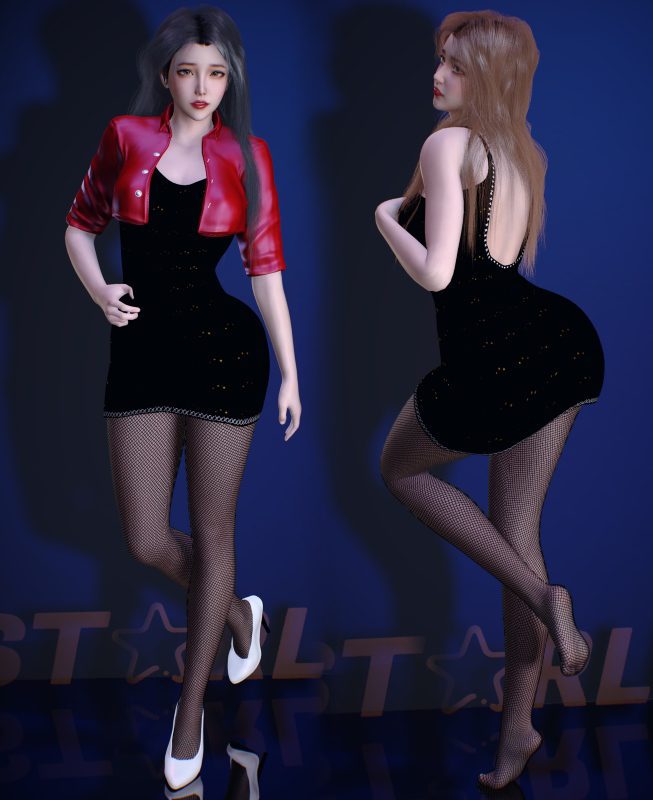 服饰starlu.leather_jacket_and_skirt_set-VAM®克苏恩资源社区